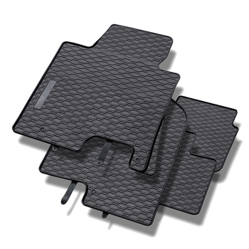Tapis de sol en caoutchouc adapté pour Kia Ceed II Hayon, Break (2012-2018) - tapis de voiture - noir - 4 pcs.