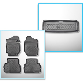 Kit tapis de coffre et tapis de voiture TPE pour: Suzuki Jimny II GJ SUV (10.2018-2020)