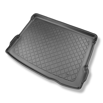 Tapis de coffre adapté pour Hyundai Kona II SUV (04.2023-....) - bac de coffre - protection de coffre voiture - coffre supérieur; plancher amovible en la position la plus basse; avec et sans subwoofer