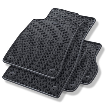 Tapis de sol en caoutchouc adapté pour Audi A4 B9 (2015-2023) - tapis de voiture - noir