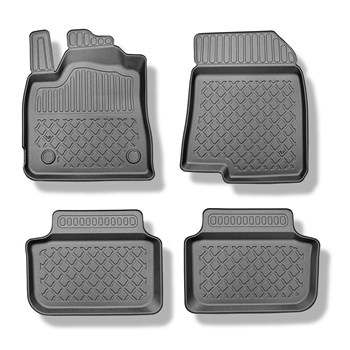 Tapis de sol en TPE adapté pour Dacia Logan III Berline (01.2021-....) - tapis de voiture - noir