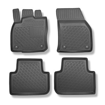 Tapis de sol en TPE adapté pour Volkswagen Golf VII Monospace (12.2015-10.2022) - tapis de voiture - noir