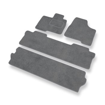 Tapis de Sol Velours adapté pour Toyota Sienna II Monospace (2004-2010) - Premium tapis de voiture - gris