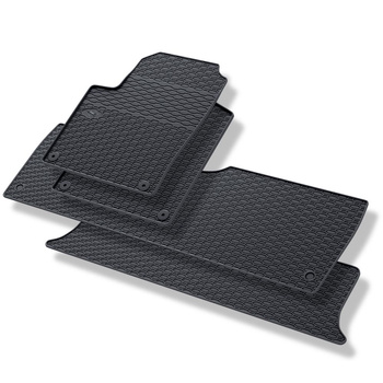 Tapis de sol en caoutchouc adapté pour Volkswagen Sharan I (1995-2010) - tapis de voiture - noir