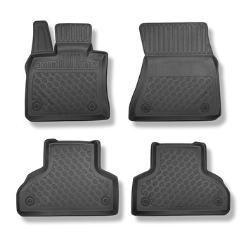 Tapis de sol en TPE adapté pour BMW X5 E70 SAV (12.2015-10.2022) - 5 ou 7 sièges; sans la troisième rangée de sièges - tapis de voiture - noir