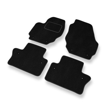 Tapis de Sol Velours adapté pour Volvo V70 III (2007-2016) - Premium tapis de voiture - noir