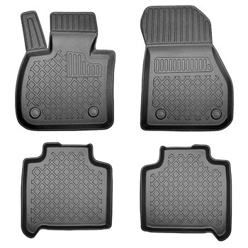 Tapis de sol en TPE adapté pour BMW 2 F46 Gran Tourer (03.2015-2021) - 5 ou 7 sièges; sans la troisième rangée de sièges - tapis de voiture - noir