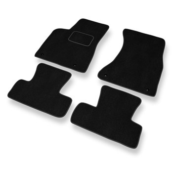 Tapis de Sol Velours adapté pour Audi Q5 I 8R SUV (2008-2016) - Premium tapis de voiture - noir