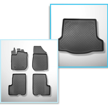 Kit tapis de coffre et tapis de voiture TPE pour: Dacia Logan II Berline (03.2013-12.2020)