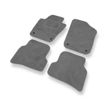 Tapis de Sol Velours adapté pour Volkswagen Polo V 9R Hayon, Berline (2009-2017) - Premium tapis de voiture - gris