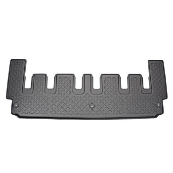 Tapis de sol en TPE adapté pour Ford Tourneo Custom Van (01.2013-2023) - Boîte de vitesse manuelle et automatique; 3ème rangée - tapis de voiture - noir