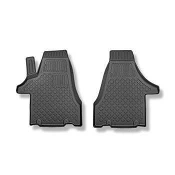 Tapis de sol en TPE adapté pour Volkswagen Caravelle T5, T6, T6.1 Van (2003-2024) - empattement court et long - tapis de voiture - noir