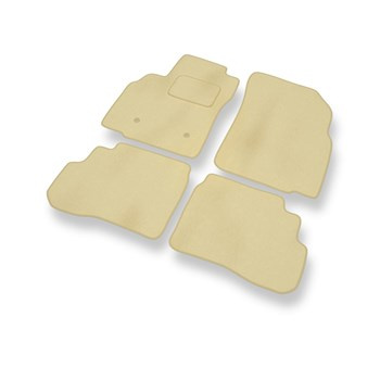 Tapis de Sol Velours adapté pour Opel Karl (2015-2019) - Premium tapis de voiture - beige