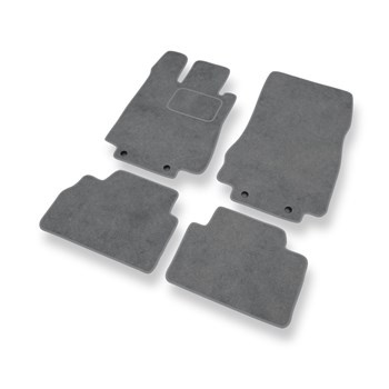 Tapis de Sol Velours adapté pour Mercedes-Benz Classe S W220 Coupé, Berline (1998-2006) version longue - Premium tapis de voiture - gris