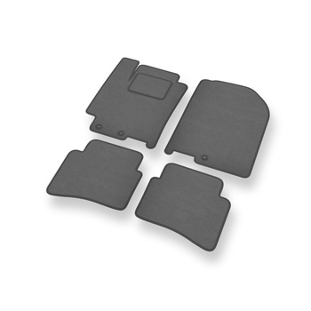 Tapis de Sol Velours adapté pour Kia Rio IV Hayon (2017-....) - Premium tapis de voiture - gris