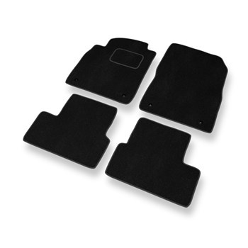 Tapis de Sol Velours adapté pour Opel Astra J Hayon, Berline, Sports Tourer (2009-2019) - Premium tapis de voiture - noir