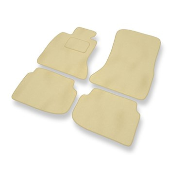 Tapis de Sol Velours adapté pour BMW 7 V F01/F02 Berline (2008-2015) - Premium tapis de voiture - beige
