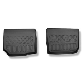 Tapis de sol en TPE adapté pour Opel Zafira II Monospace (05.2005-2014) - 7 sièges - tapis de voiture - noir