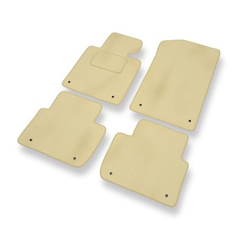 Tapis de Sol Velours adapté pour BMW 3 M3 III E46 Compact, Coupé, Cabriolet, Berline, Touring (2001-2006) - Premium tapis de voiture - beige