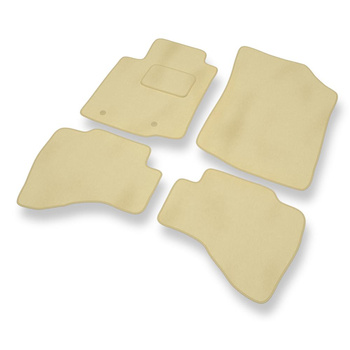 Tapis de Sol Velours adapté pour Citroen C1 II Hayon (2014-2021) - Premium tapis de voiture - beige