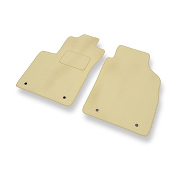 Tapis de Sol Velours adapté pour Fiat 500 (2012-....) - Premium tapis de voiture - beige