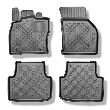 Tapis de sol en TPE adapté pour Cupra Formentor Crossover (09.2020-....) - non pour version Plug-in hybride - tapis de voiture - noir