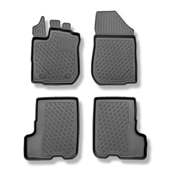 Tapis de sol en TPE adapté pour Dacia Sandero II Hayon (12.2015-10.2022) - tapis de voiture - noir