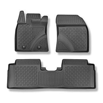 Tapis de sol en TPE adapté pour Toyota Avensis III Berline (12.2015-10.2022) - tapis de voiture - noir