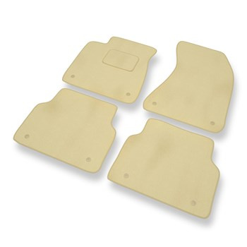 Tapis de Sol Velours adapté pour Audi A8 III D4 (version longue) (2010-2017) - Premium tapis de voiture - beige