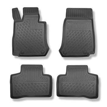 Tapis de sol en TPE adapté pour Mercedes-Benz GLC C253 SUV (09.2016-....) - tapis de voiture - noir