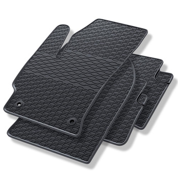 Tapis de sol en caoutchouc adapté pour Toyota Corolla XII Break, Berline (2019-....) - tapis de voiture - noir - 4 pcs.