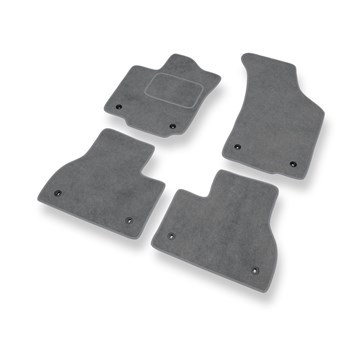 Tapis de Sol Velours adapté pour Volkswagen Phaeton Berline (2002-2016) version courte - Premium tapis de voiture - gris