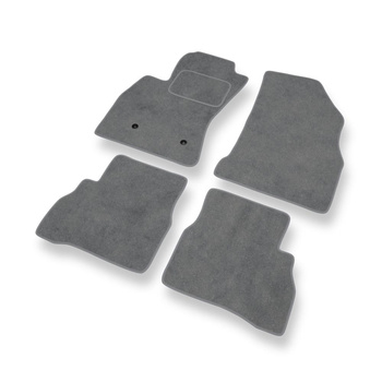 Tapis de Sol Velours adapté pour Fiat Doblo II (2010-2022) - Premium tapis de voiture - gris