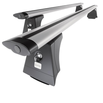 Barres de toit en aluminium adapté pour Toyota Avensis mk III Break (2009-2019) - Porte-Bagages de Voiture argent - points de montage - (suivant le modèle de voiture ils peuvent se situer à différents endroits)