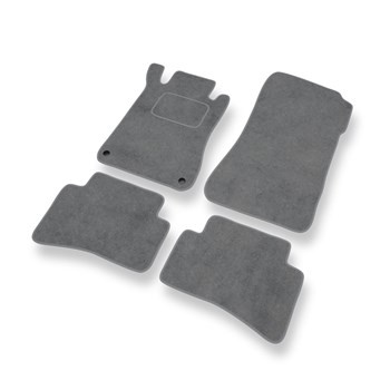 Tapis de Sol Velours adapté pour Mercedes-Benz Classe C W203 Break, Berline (2000-2007) - Premium tapis de voiture - gris