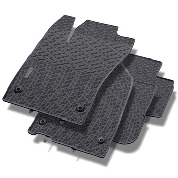 Tapis de sol en caoutchouc adapté pour Fiat Tipo Berline (2016-....) - tapis de voiture - noir - 4 pcs.