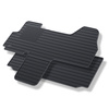 Tapis de sol en caoutchouc adapté pour Peugeot Boxer II Van (2006-2014) - tapis de voiture - noir - 2 pcs.
