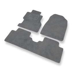 Tapis de Sol Velours adapté pour Honda Civic VII Coupé, Hayon, Berline (2001-2005) 3 portes, 4 portes - Premium tapis de voiture - gris