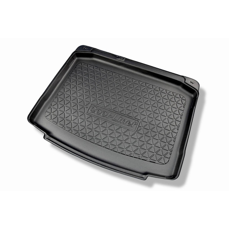 Tapis de coffre adapté pour Skoda Karoq SUV (11.2017-....) - bac de coffre - protection de coffre voiture - coffre inférieur; avec roue de secours à usage temporaire ou kit de réparation; sans plancher multi-fonctions