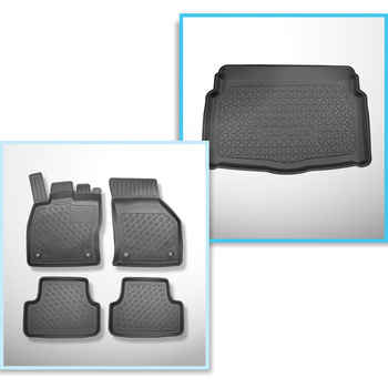 Kit tapis de coffre et tapis de voiture TPE pour: Volkswagen Golf VIII Hayon (12