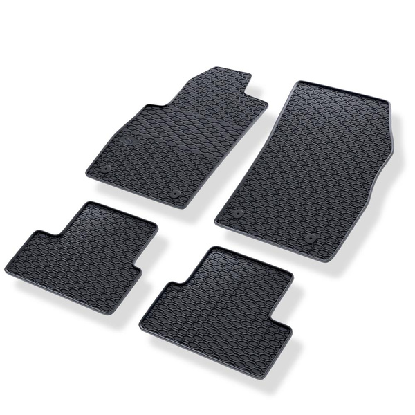 Tapis de sol en caoutchouc adapté pour Opel Astra J Hayon, Berline, Sports Tourer (2009-2019) - tapis de voiture - noir - 4 pcs.