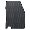 Tapis de sol en caoutchouc adapté pour Nissan Qashqai II Crossover (2014-2021) - tapis de voiture - noir - 4 pcs.