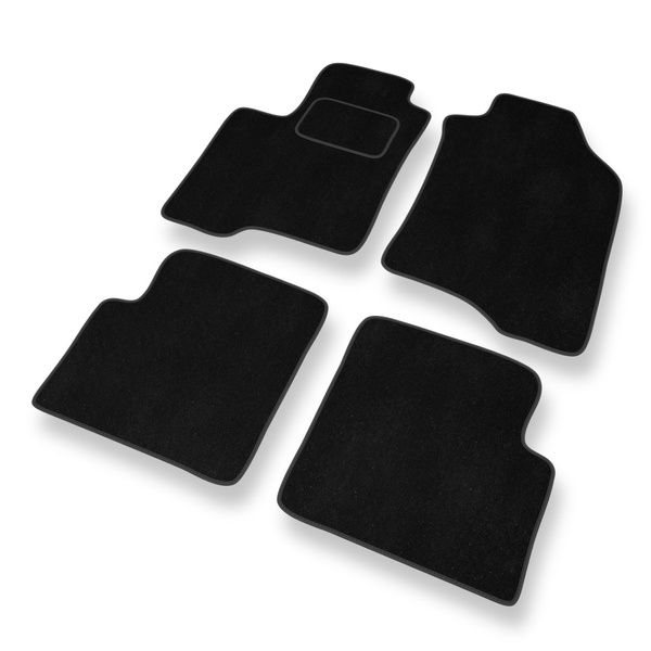 Tapis de Sol Velours adapté pour Fiat Panda III Hayon, Van (2012-....) - Premium tapis de voiture - noir