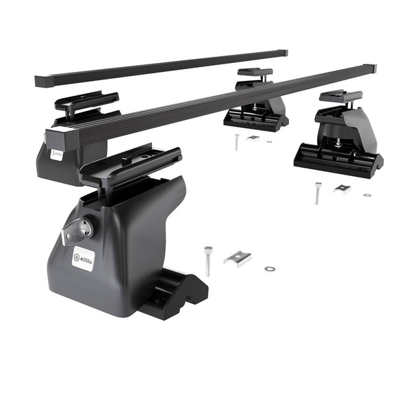 Barres de toit en acier adapté pour Jeep Commander SUV (2006-2010) - Porte-Bagages de Voiture noir - profil T