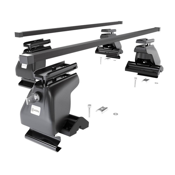 Barres de toit en acier adapté pour Nissan Terrano R20 mk II SUV (1993-2002) - Porte-Bagages de Voiture noir - toit normal