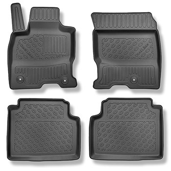 Tapis de sol en TPE adapté pour Ford Kuga III Plug-in Hybrid SUV (04.2020-....) - tapis de voiture - noir