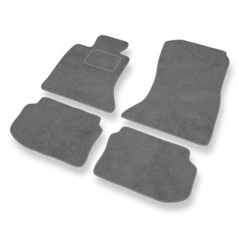 Tapis de Sol Velours adapté pour BMW 5 F10, F11 (2010-2013) - Premium tapis de voiture - gris