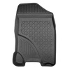 Tapis de sol en TPE adapté pour Nissan Navara NP300 Pick-Up (12.2015-10.2022) - crochets de fixation sur le plancher - tapis de voiture - noir