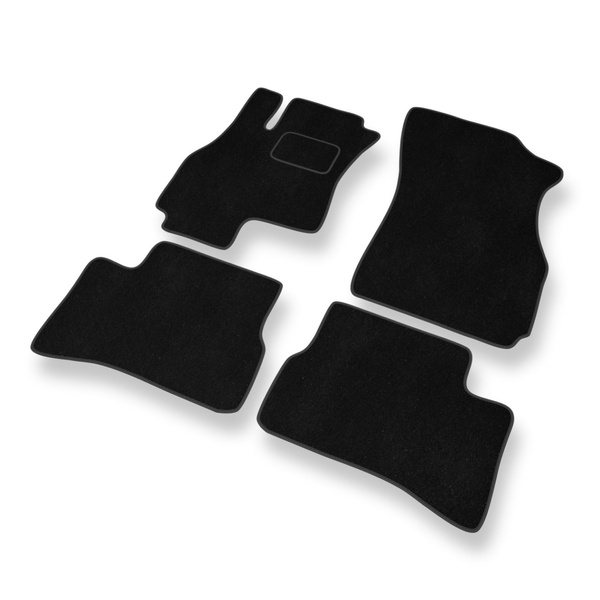 Tapis de Sol Velours adapté pour Hyundai Accent II Hayon, Liftback, Berline (2000-2005) - Premium tapis de voiture - noir