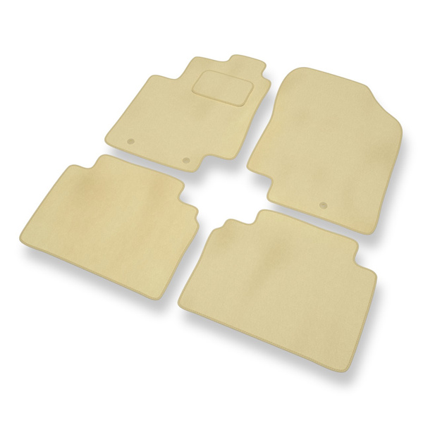 Tapis de Sol Velours adapté pour Hyundai i20 I Hayon (2008-2014) - Premium tapis de voiture - beige